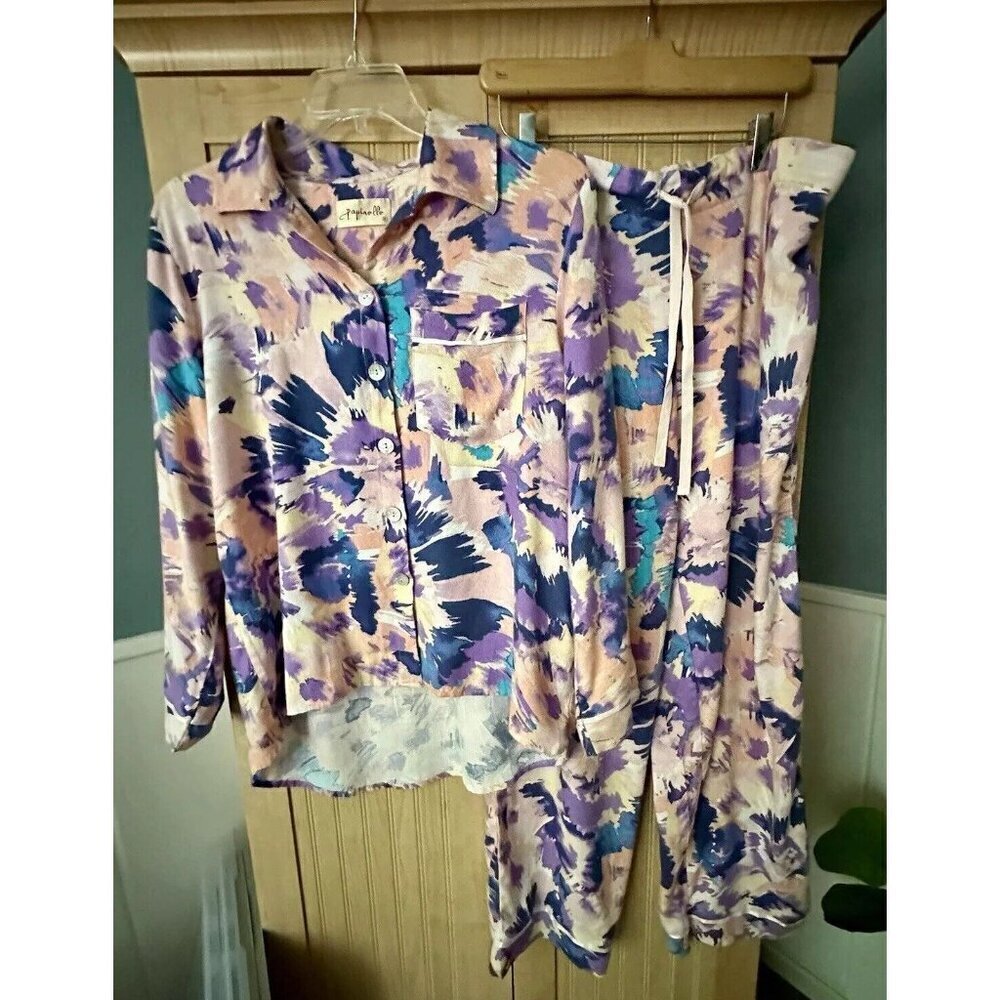 NEW Papinelle Willow Cosy Full Length Pink PJ Set Size Medium Super Soft Pajamas - Picture 9 of 10